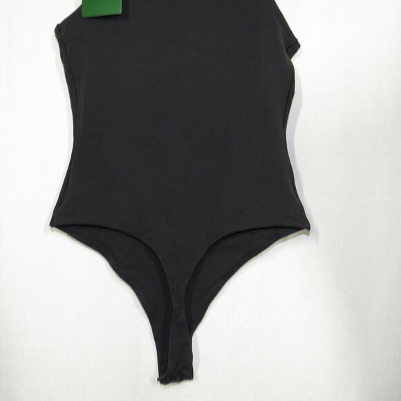 Halara Black Sleeveless Round Neck Thong Bodysuit Size Small - Picture 7 of 7